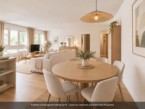 Paris 17ème Trois pièces 90 m² - RUE DE TOCQUEVILLE