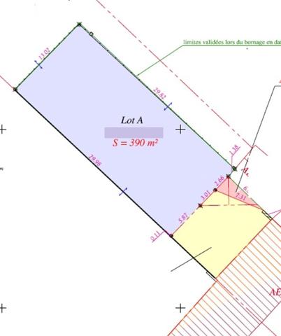 Centre ville terrain d environ 400 m²
