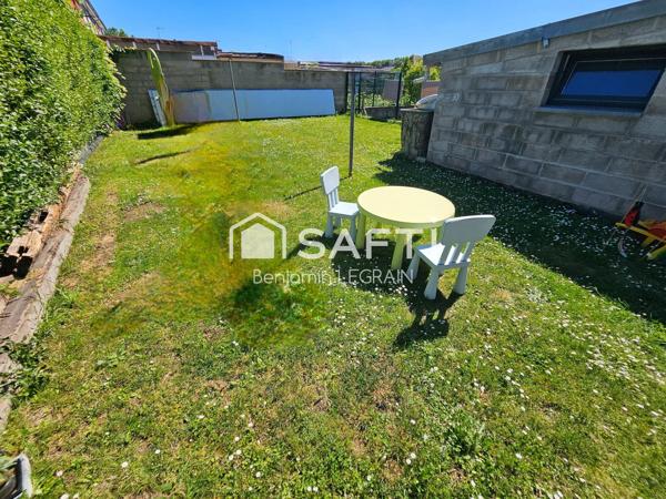 Maison semi-ind de 127m², 5p, 3ch , jardin, garage