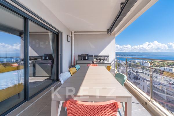 Appartement contemporain avec vue panoramique sur le golfe d’Ajaccio à deux pas des plages