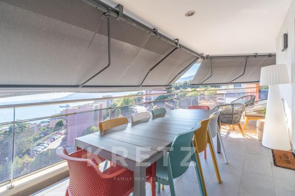 Appartement contemporain avec vue panoramique sur le golfe d’Ajaccio à deux pas des plages