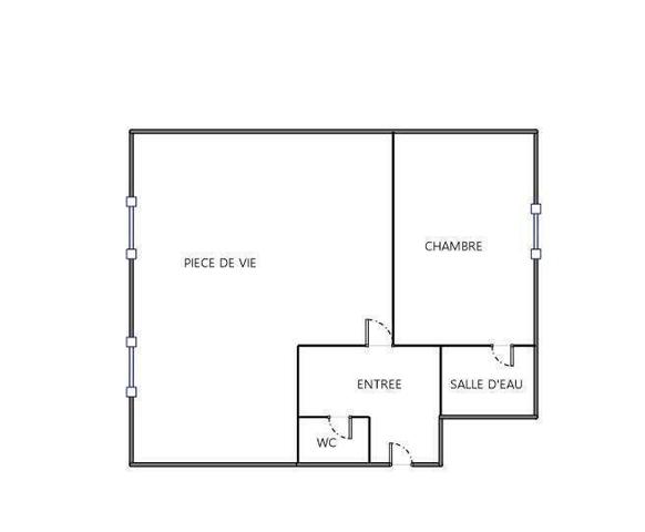 Appartement 2 pièces                                        - 44600 Saint-Nazaire Réf : 3844