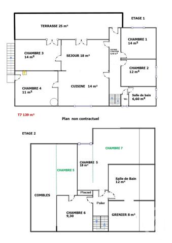 Appartement F6 à vendre  7 pièces - 135 m2 MIMIZAN - 40