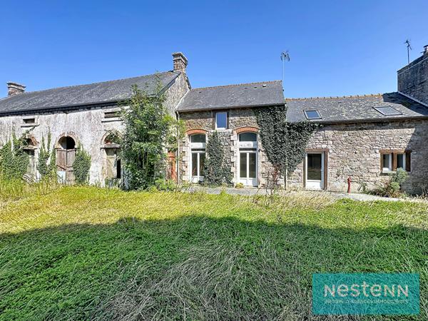 Vente d'une maison en pierres avec grand dépendance à Hénansal