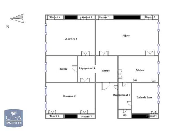 Appartement à louer 3 pièces 98.25m²