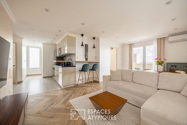 Appartement rénové avec terrasse en avant dernier étage