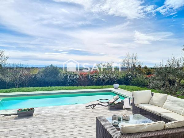 Magnifique maison T6 avec vue Pyrénées à 180°