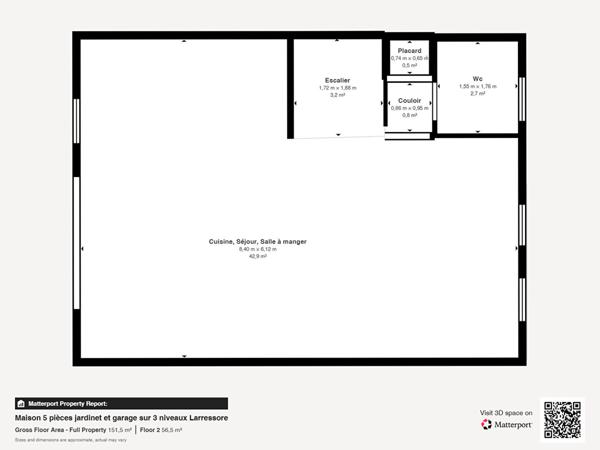 Maison 5 pièces sur 3 niveaux jardinet et garage Larressore