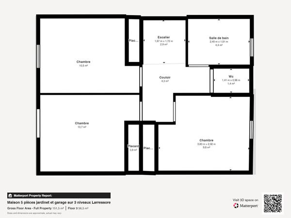Maison 5 pièces sur 3 niveaux jardinet et garage Larressore