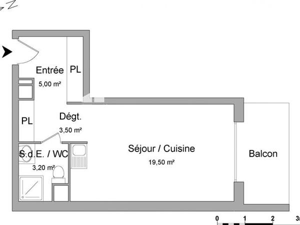 Location Studio 31.2 m² - 37 AVENUE CARNOT Neuilly Plaisance 93360