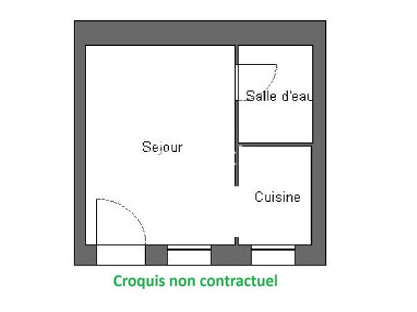 Appartement 1 pièce - 16 m²