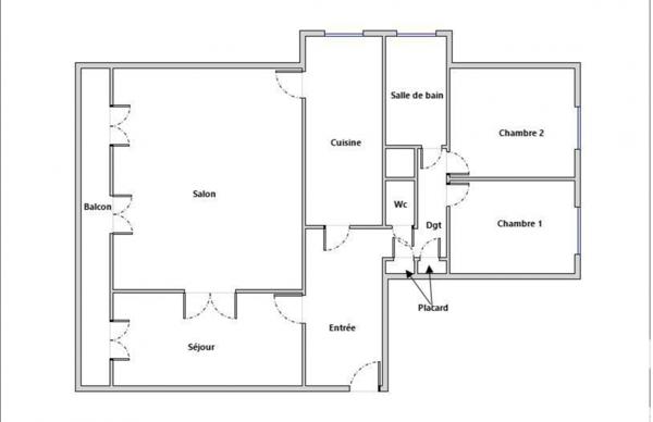 Appartement à vendre 4 pièces 94 m² La Madeleine