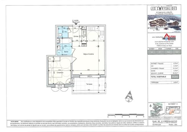Appartement T2 à vendre  2 pièces - 49,70 m2 LA CHAPELLE D ABONDANCE - 74