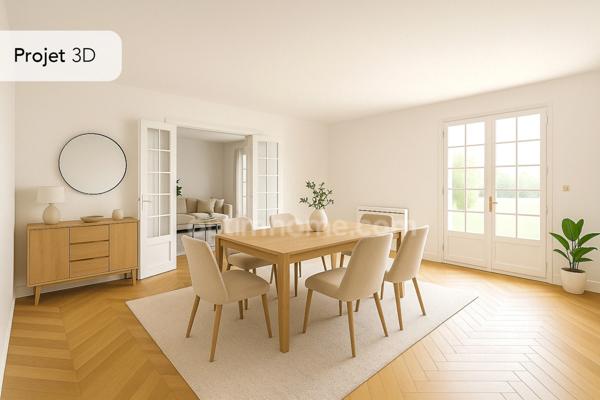 Proximité de Pont l'Evèque - Maison de 144 m2 - 3 chambres dont 1 rdc - Dépendance 65 m2 avec garage - Terrain 2177 m2