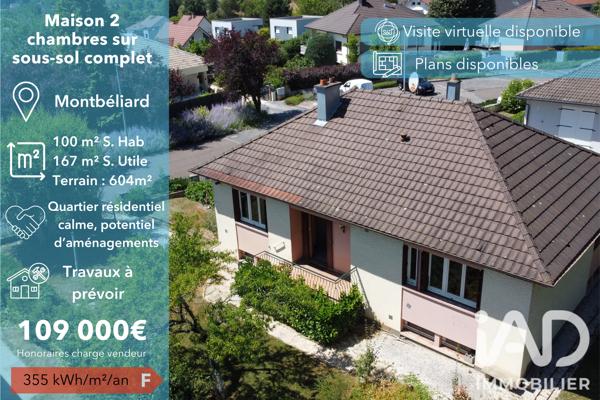 Maison à vendre 5 pièces 100 m² Montbéliard