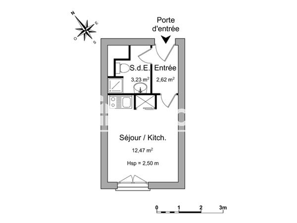 Location Studio 18.7 m² - 38 BOULEVARD DES BELGES La Roche Sur Yon 85000