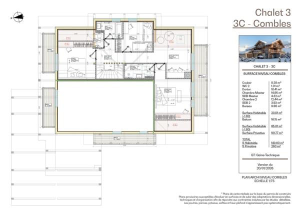 SERRE CHEVALIER- BRIANCON "LES CHALETS DE FERDINAND" CHALET 3 APPARTEMENT EN DUPLEX