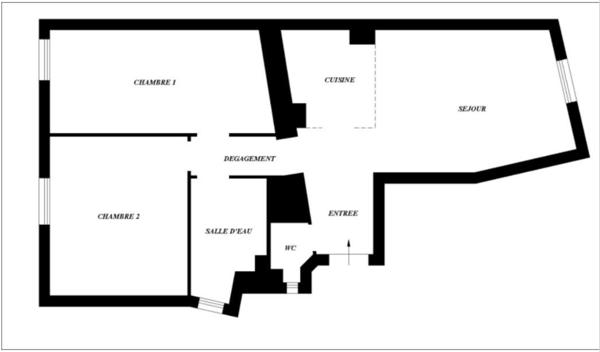 Appartement 3 pièces - 53 m²
