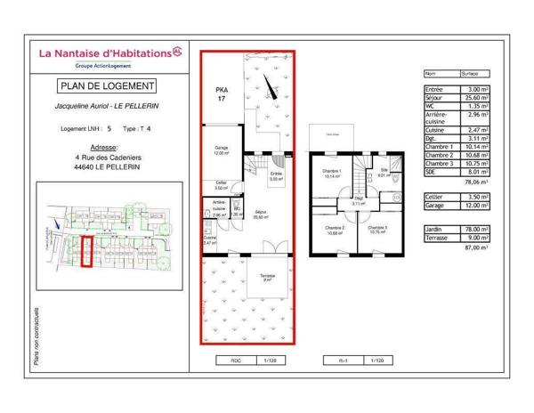 Maison 4 pièces - 44640 Le Pellerin