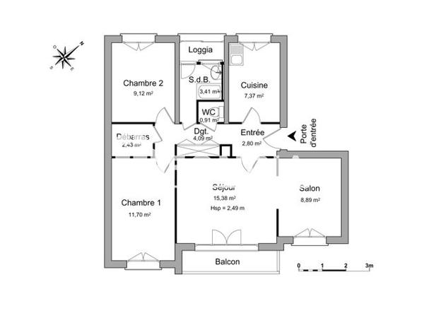 Location Appartement 4 pièces 66.1 m² - 1-3 RUE DE JUSSIEU Orleans 45100
