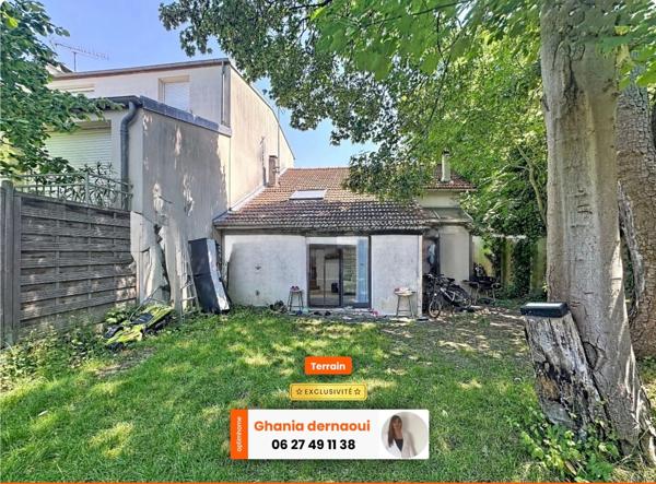 RARE A NOGENT-SUR-MARNE — Maison 3 pièces 75 m² + terrain 419 m² À  2 MINUTES DU RER E