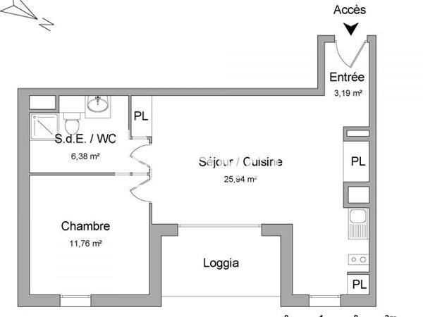 Location Appartement 2 pièces 47.27 m² - 9 IMPASSE LILIANE DESGRAVES Toulouse 31500
