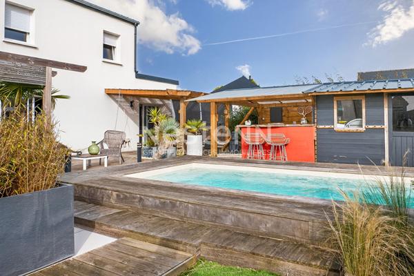 Maison contemporaine 6 pièces - Vie de plain-pied - Piscine - Trémuson