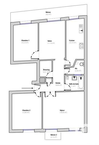 Appartement à vendre 4 pièces 77 m² Nice