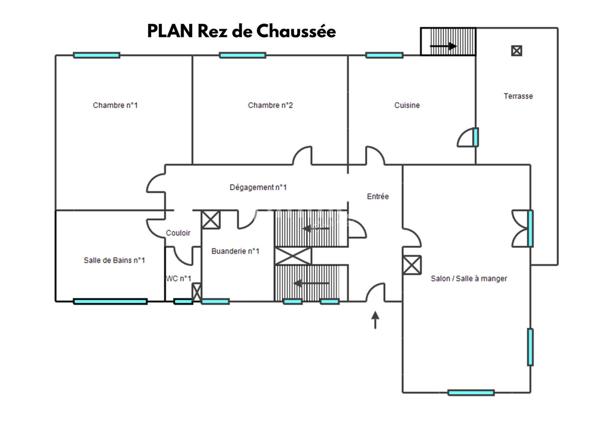 Maison familiale 190 m² – 13,63 ares – 6 chambres – Triple garage