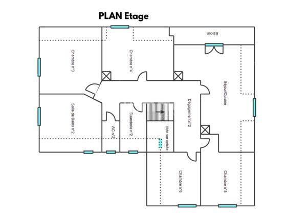 Maison familiale 190 m² – 13,63 ares – 6 chambres – Triple garage