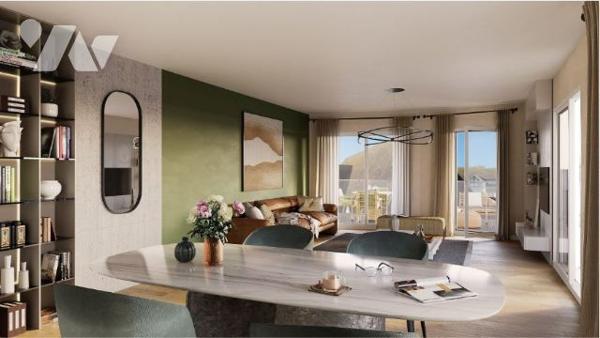 T4 NEUF de 114m² avec balcon de 34,60M² SUD/OUEST + 2 caves + un garage secteur Marché du Touquet