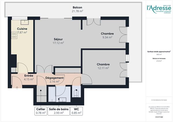Appartement Maisons Alfort 3 pièce(s) 60.10 m2
