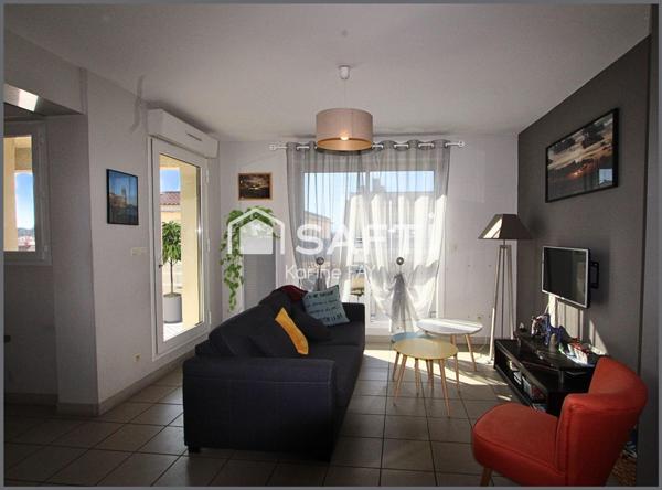 ? Superbe T3 traversant de 63 m² – Dernier étage – Vue imprenable sur les Albères – Canet Plage (150 m de la mer)