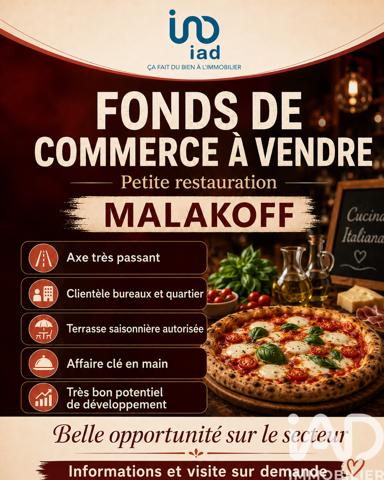 Restauration rapide à vendre 120 m² Malakoff