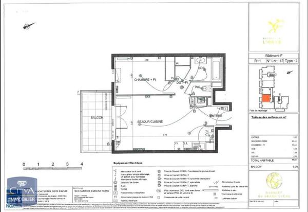 Appartement à louer 2 pièces 44.14m²