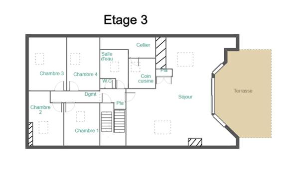 Appartement T6 d'exception avec terrasse plein sud -Vue Viaduc et Pouncho d'Agast
