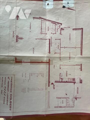 Lorient Merville , Appartement 90m2, 2chs, balcon , double garage