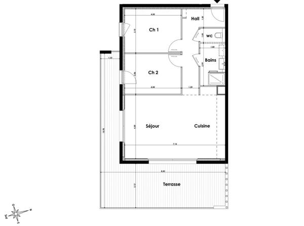 Appartement 3 pièces de 73 m² à Biot (06410)