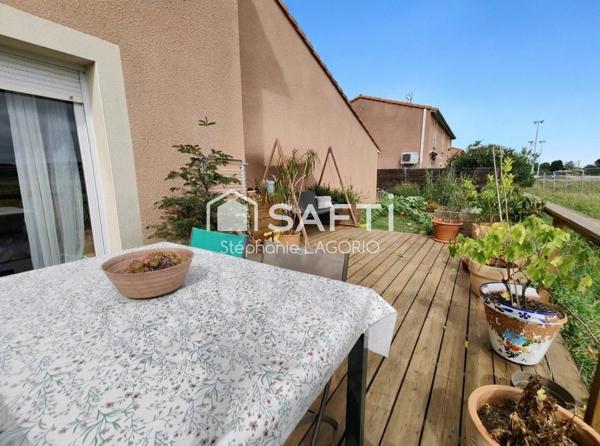 Duplex T3 71 m² avec jardin, terrasse bois et garage
