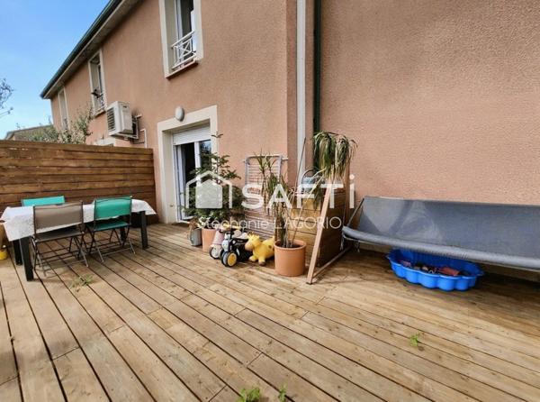 Duplex T3 71 m² avec jardin, terrasse bois et garage
