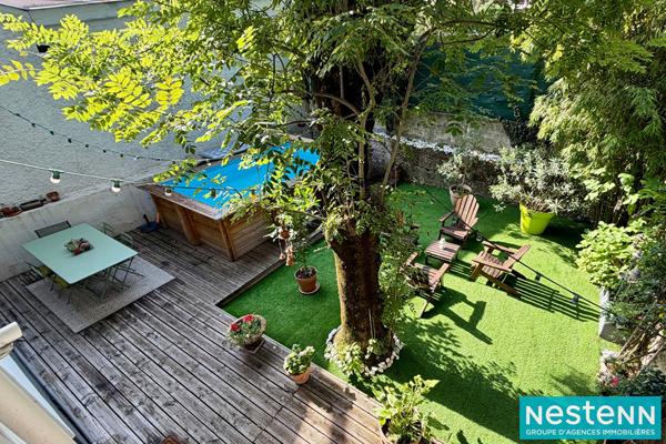 Immeuble Villeurbanne 6 pièces à deux pas du Métro A - Jardin intimiste avec piscine