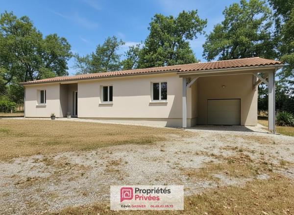 SAINT SATURNIN (16290) : Pavillon récent de 116m2 + garage et carport