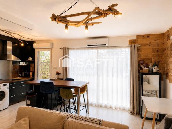 Appartement - T2 avec jardin, vendu entièrement équipé