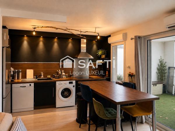 Appartement - T2 avec jardin, vendu entièrement équipé