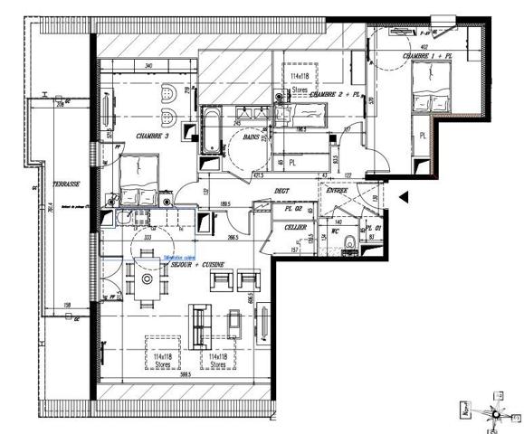 Appartement à vendre 4 pièces 89 m² Pornic