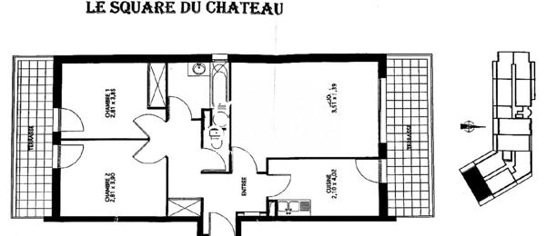 Appartement avec terrasses , parking et cave  en vente à Pessac Bellegrave avec B2P IMMOBILIER