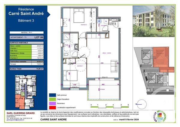 Appartement T3 à vendre  3 pièces - 65 m2 BORGO - 202