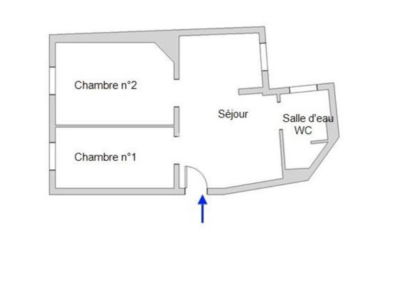 Paris 75015 métro commerce 3 pièces traversant avec balcon 37m2