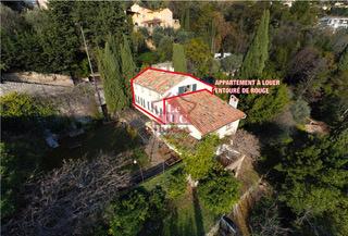 Location meublé Grasse est limite MAGAGNOSC Partie de maison bastide avec jardinet et parking  Grasse (06130)