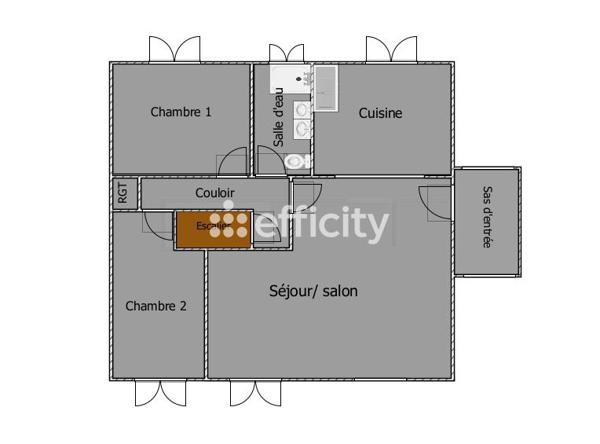 Maison 3 pièces - 70 m²